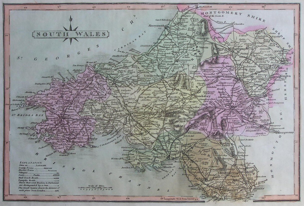 Map of South Wales